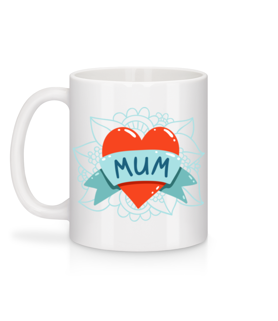 Aperçu: Mum Heart Icon - Mug en céramique blanc - Blanc - Derrière