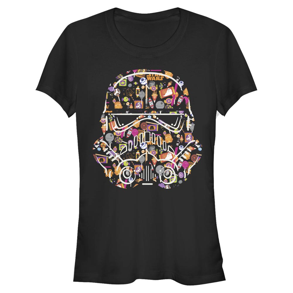 Aperçu: Star Wars - Les Derniers Jedi - Texte Candy Trooper Face - Femme T-shirt - Noir - Devant