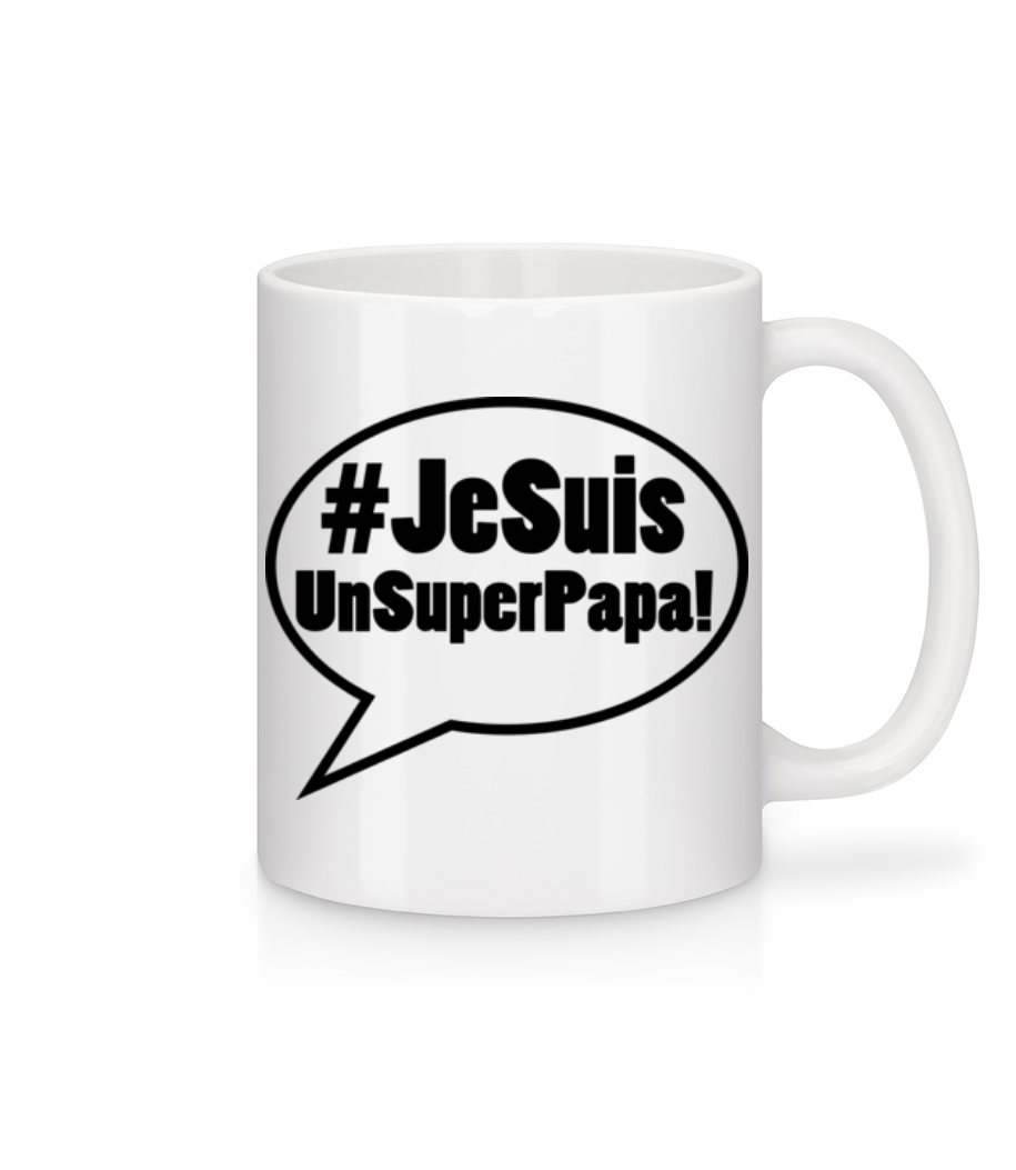 Hashtag SuperPapa · Mug en céramique blanc