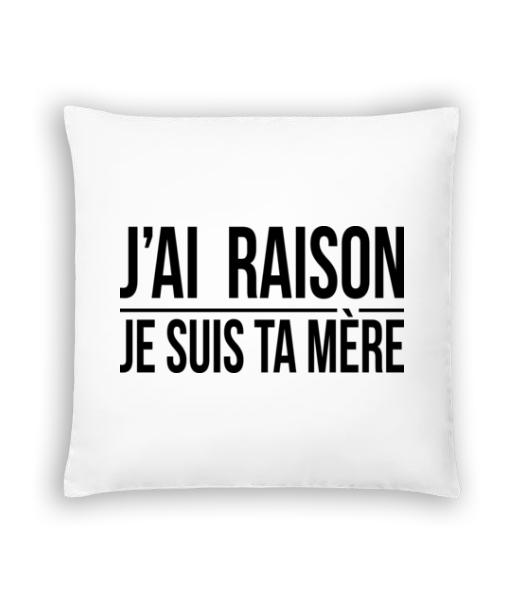 Aperçu: Je Suis Ta Mère - Coussin - Blanc - Devant
