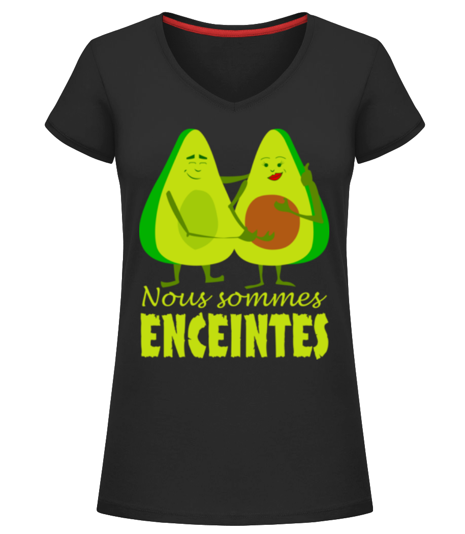 Avocado Enceintes · T-shirt col en V Femme