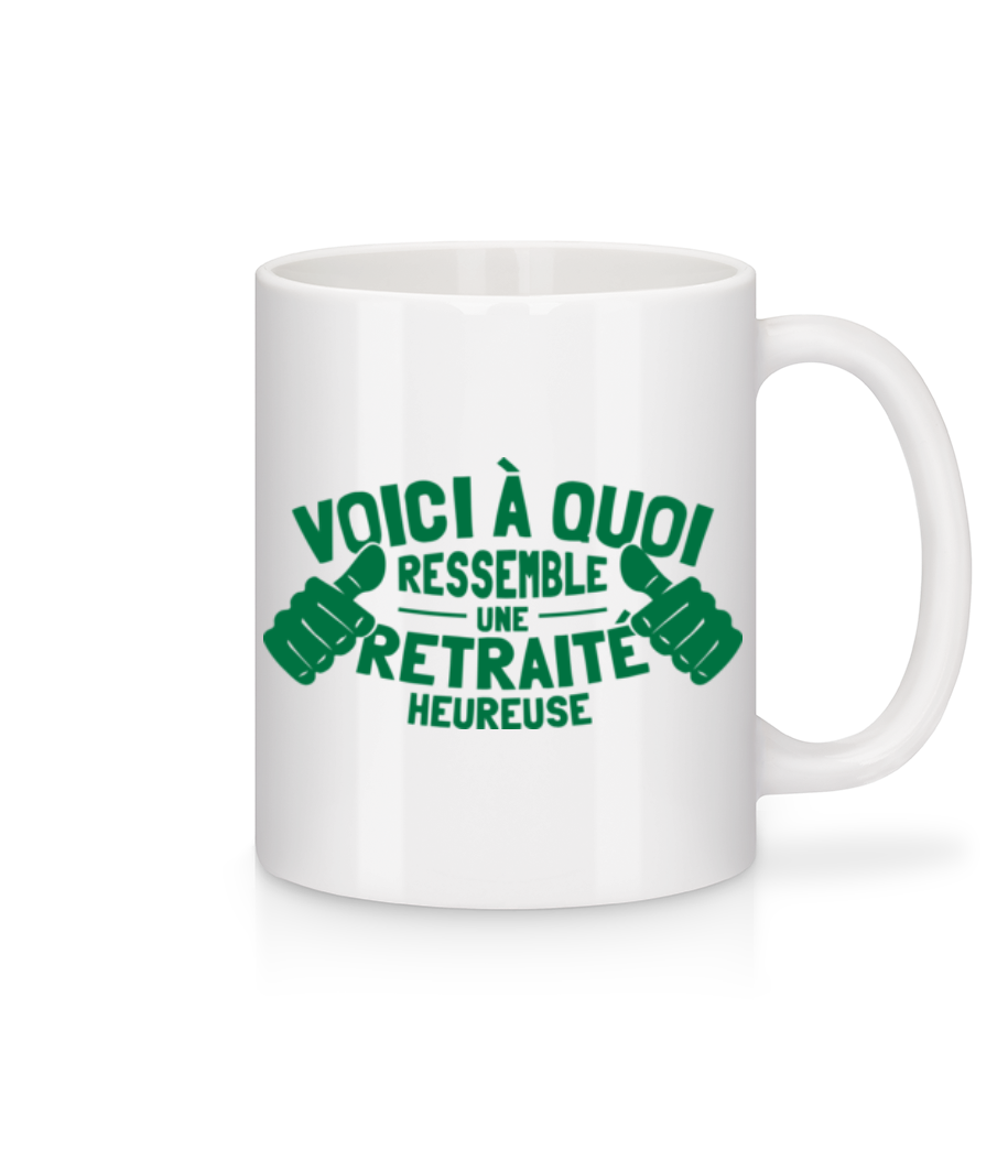 Une Retraitée Heureuse · Mug en céramique blanc