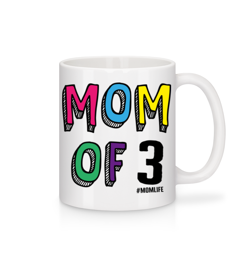 Mom Of 3 Momlife · Mug en céramique blanc