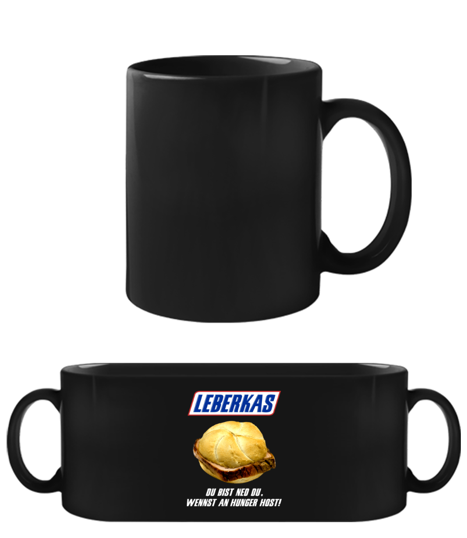 Vorschau: Leberkassemmel - Schwarze Tasse - Schwarz - Vorne