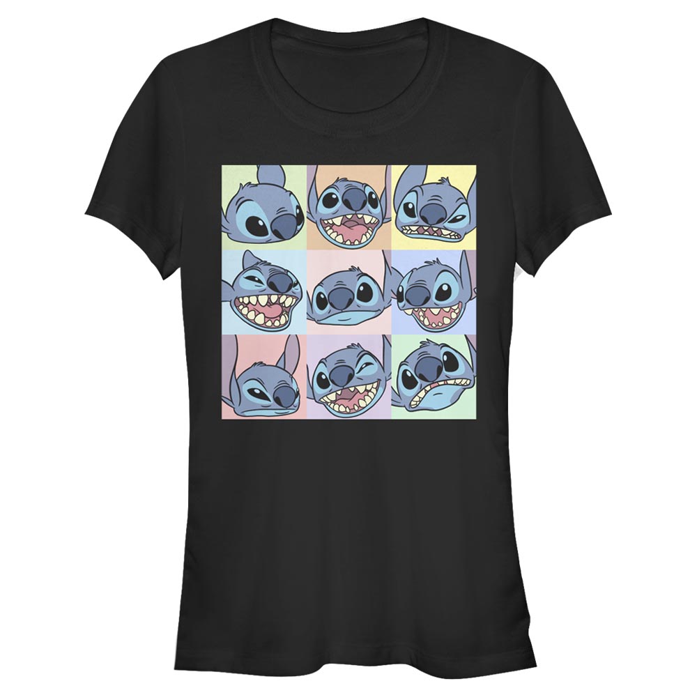 Aperçu: Disney - Lilo & Stitch - Stitch 9 box - Femme T-shirt - Noir - Devant
