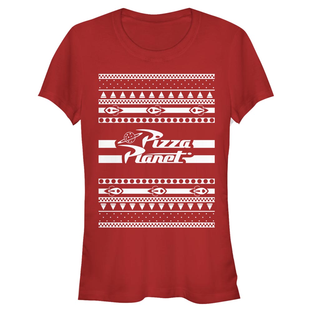 Pixar - Toy Story - Photo de groupe Pizza Planet Ugly Sweater - Christmas - Femme T-shirt