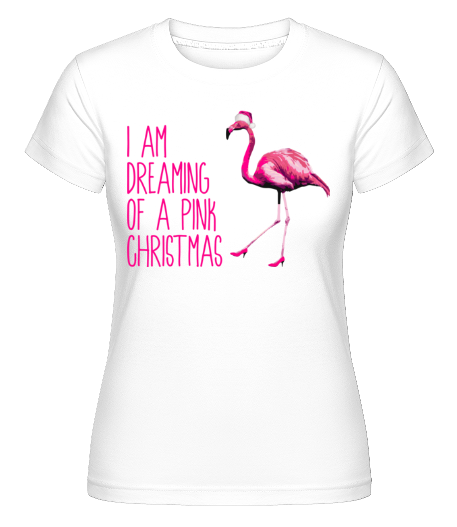 Aperçu: Pink Christmas -  T-shirt Shirtinator femme - Blanc - Devant