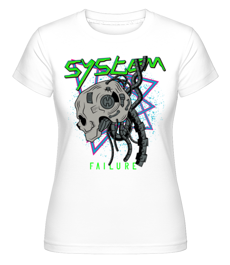 Erreur Système Cyberpunk -  T-shirt Shirtinator femme - Blanc - Devant