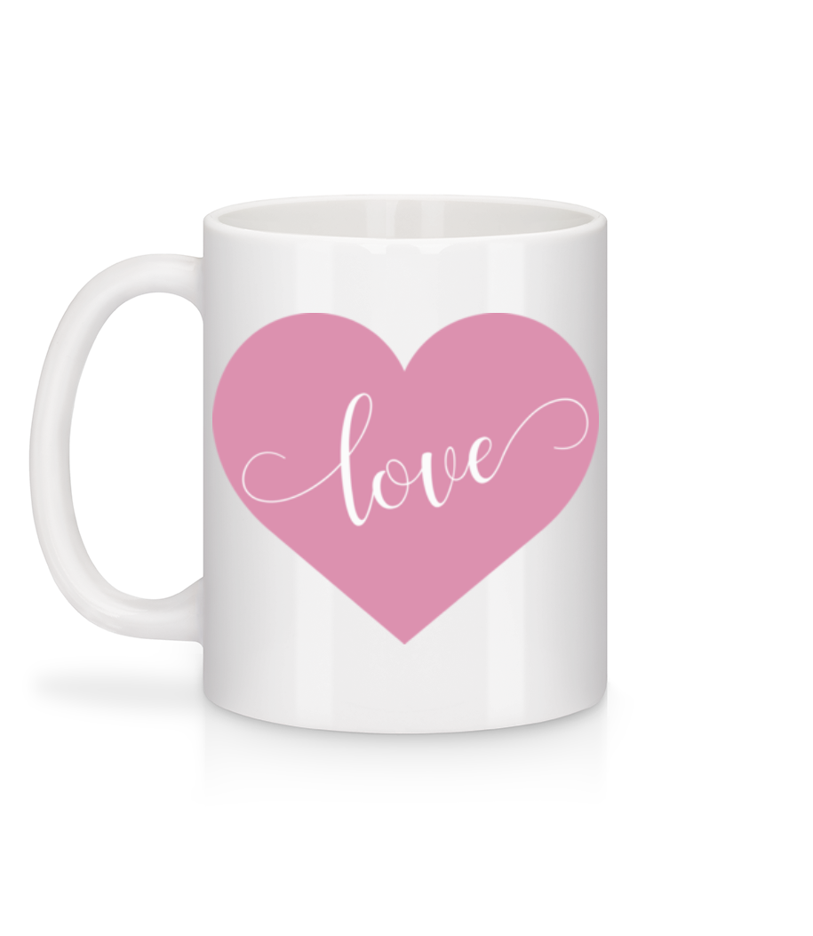 Love - Mug en céramique blanc - Blanc - Derrière
