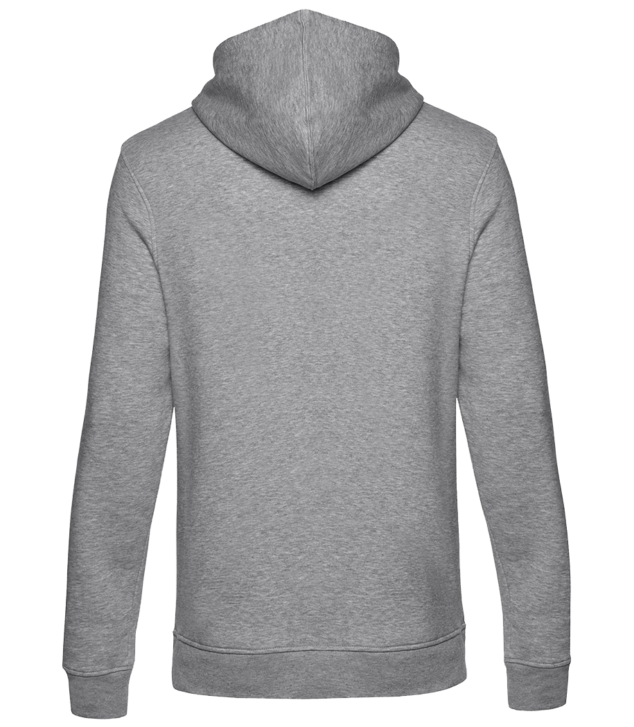 Aperçu: Sweat à capuche bio Homme à poches latérales - Gris chiné - Derrière