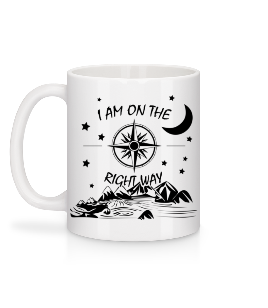 Aperçu: I Am On The Right Way - Mug en céramique blanc - Blanc - Derrière