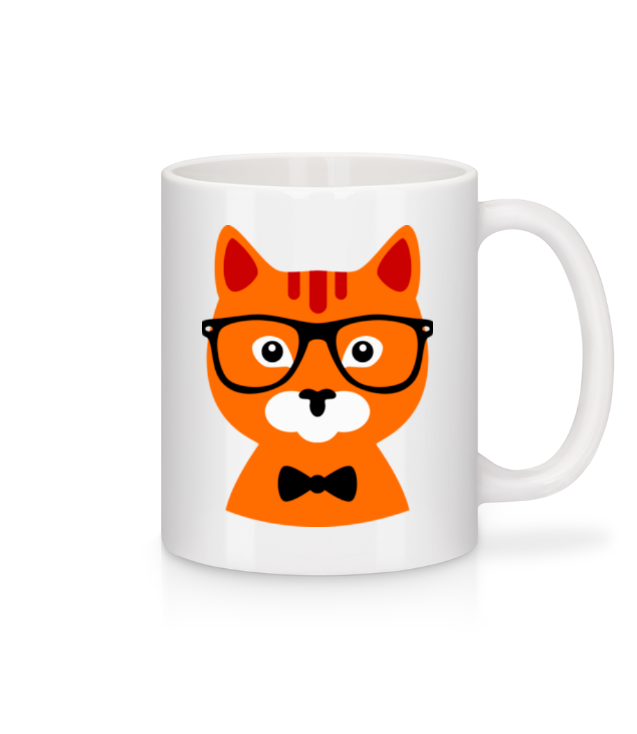Hipster Kater Mit Fliege · Tasse