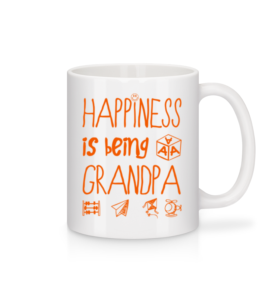 Happiness Is Beeing Grandpa · Mug en céramique blanc