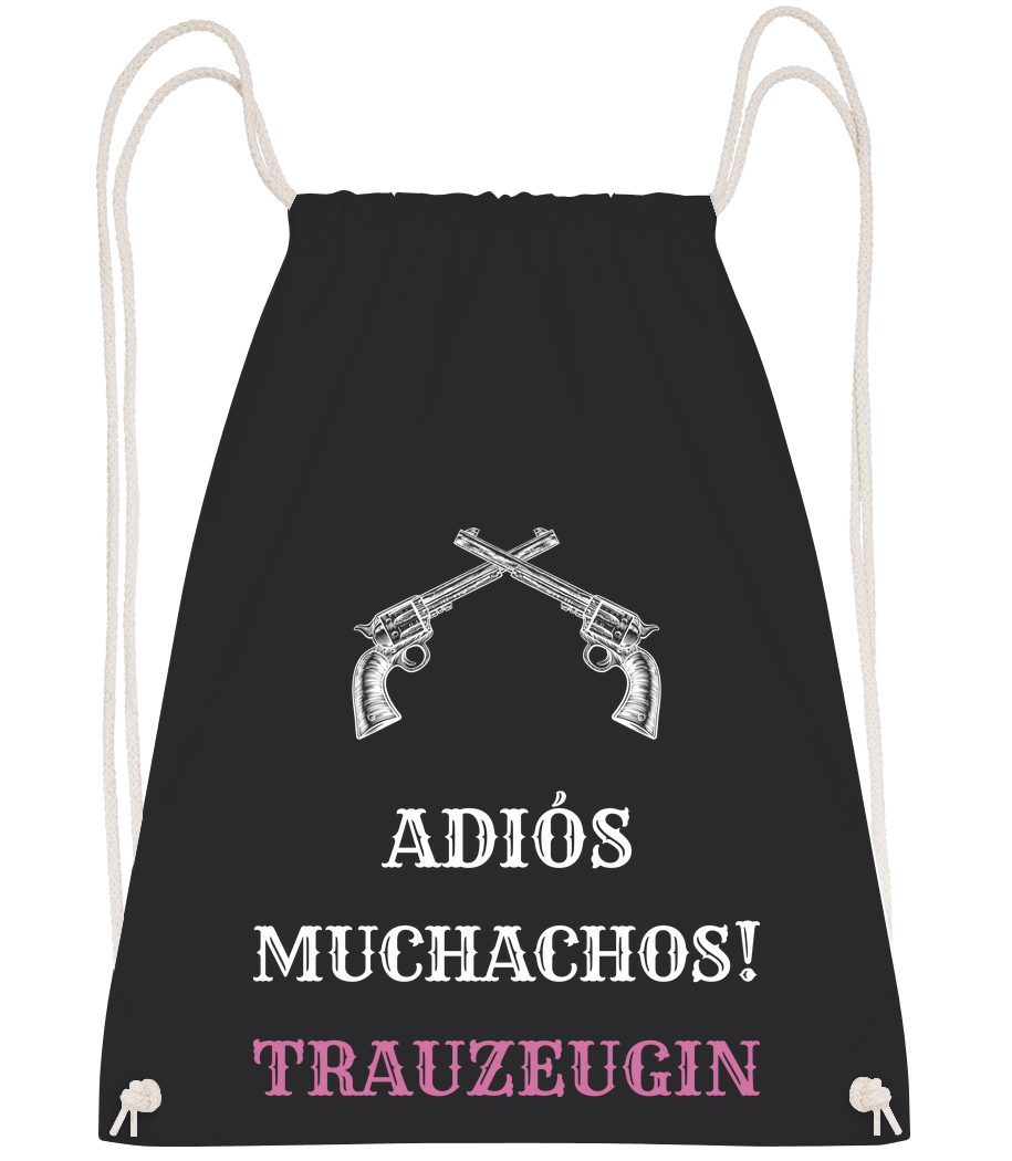 Adiós Muchachos Trauzeugin - Turnbeutel - Schwarz - Vorn