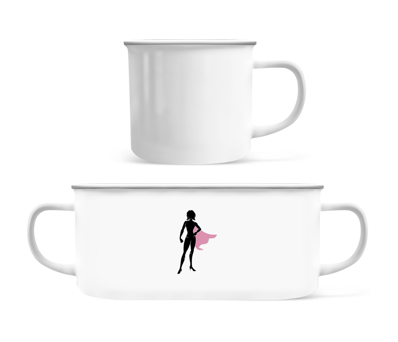 Superwoman Silhouette · Tasse Émaillée