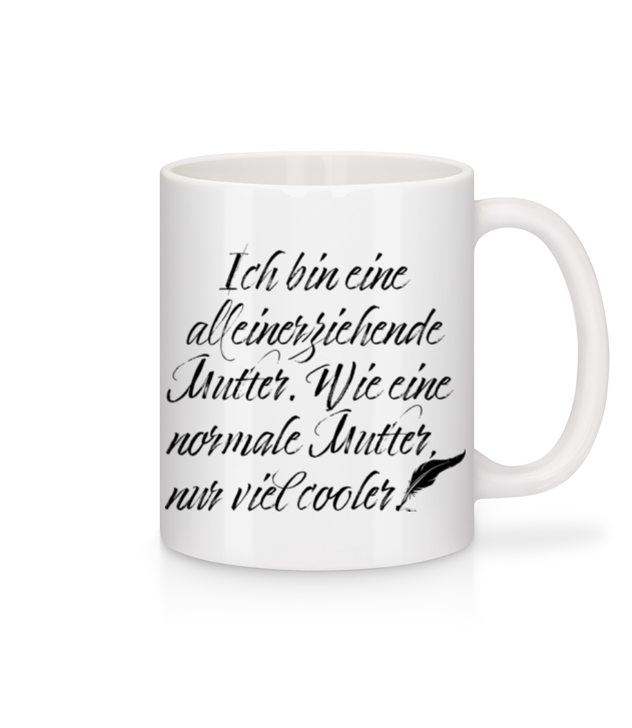 Vorschau: Alleinerziehende Mutter - Tasse - Weiß - Vorne