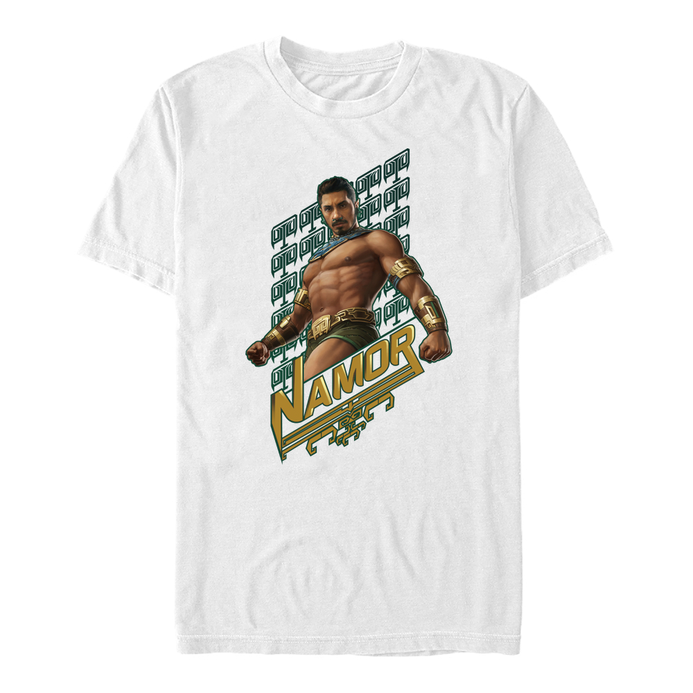 Aperçu: Marvel - Panthère noire Wakanda pour toujours - Namor Name - Homme T-shirt - Blanc - Devant