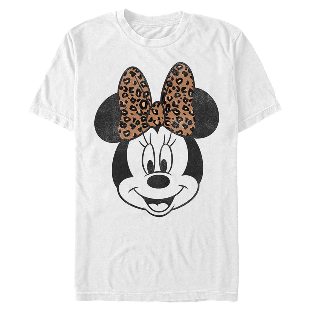 Disney - Mickey Mouse - Minnie Mouse Modern Minnie Face Leopard - Homme T-shirt