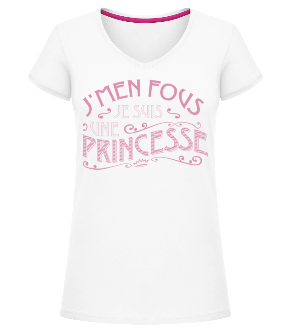 Je Suis Une Princesse · T-shirt col en V Femme