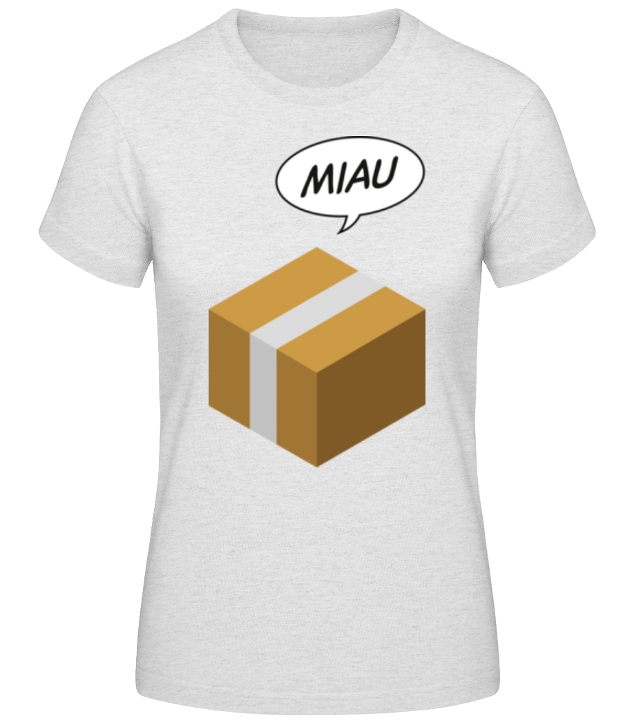 Miau Katze Im Karton · Frauen Basic T-Shirt