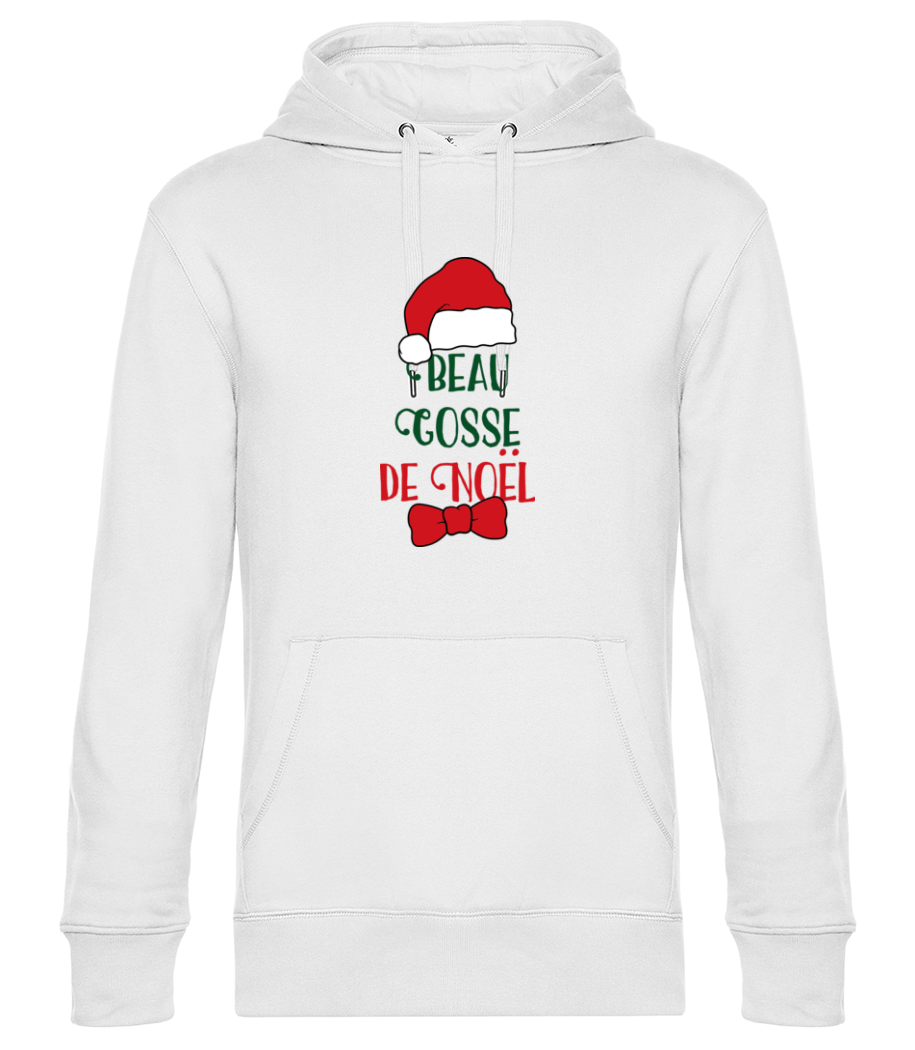 Aperçu: Beau Gosse De Noël - Sweat à capuche premium Unisexe - Blanc - Devant