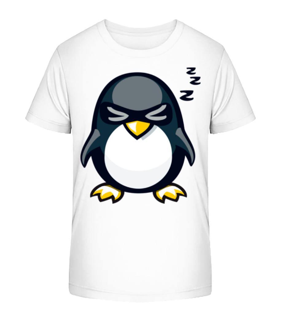 Aperçu: Sleepy Penguin - T-shirt bio Enfant Stanley Stella 2.0 - Blanc - Devant