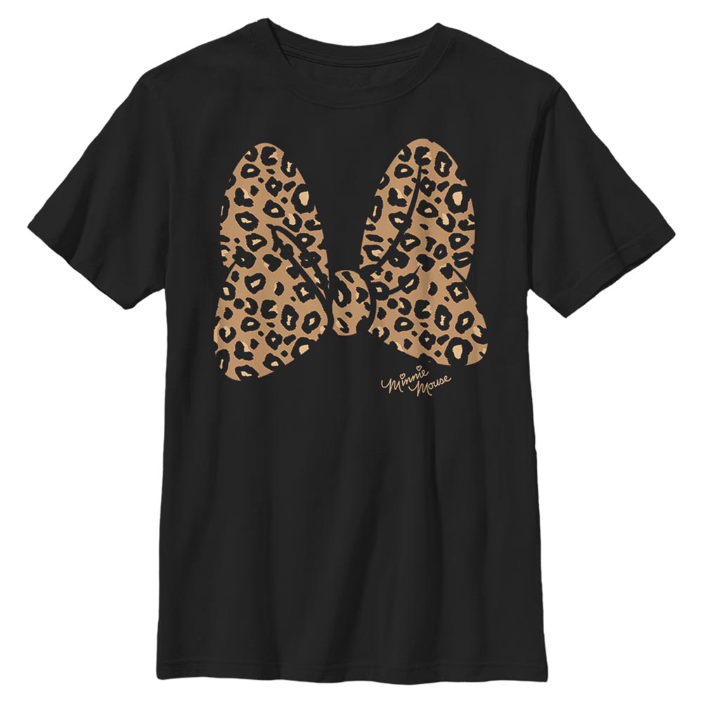 Disney Classics - Mickey Mouse - Minnie Mouse Animal Print Bow - Enfant T-shirt