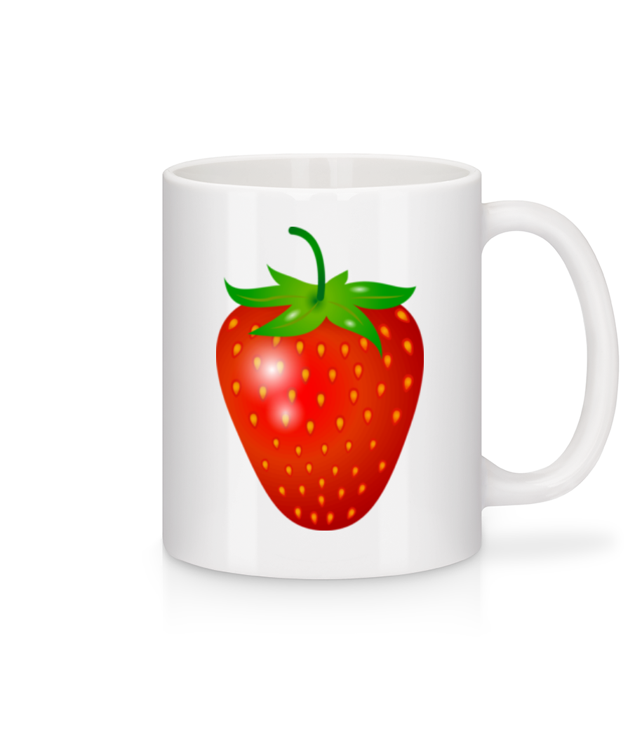 Fraise · Mug en céramique blanc