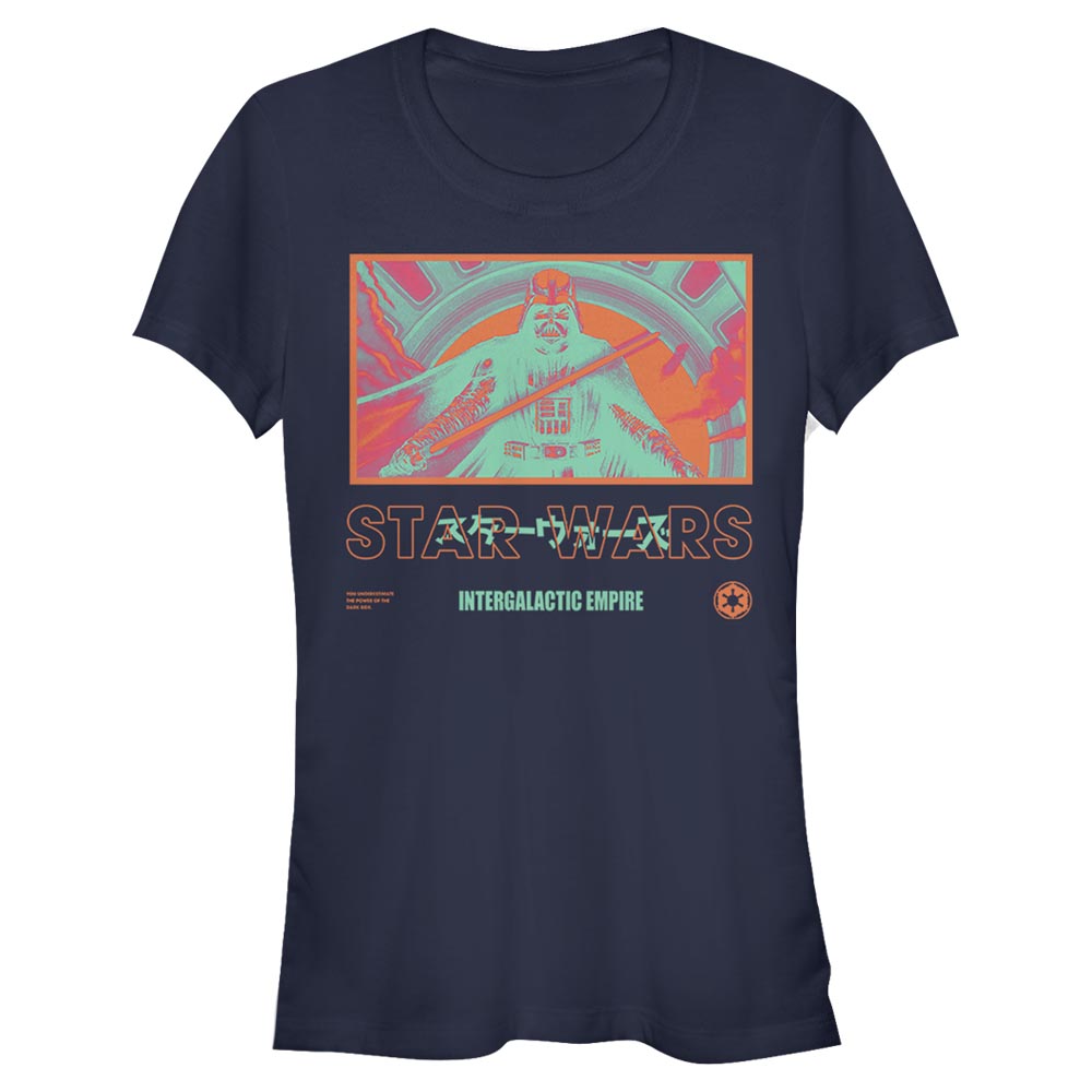 Vorschau: Star Wars - Darth Vader Bright Baddes - Frauen T-Shirt - Marine - Vorne
