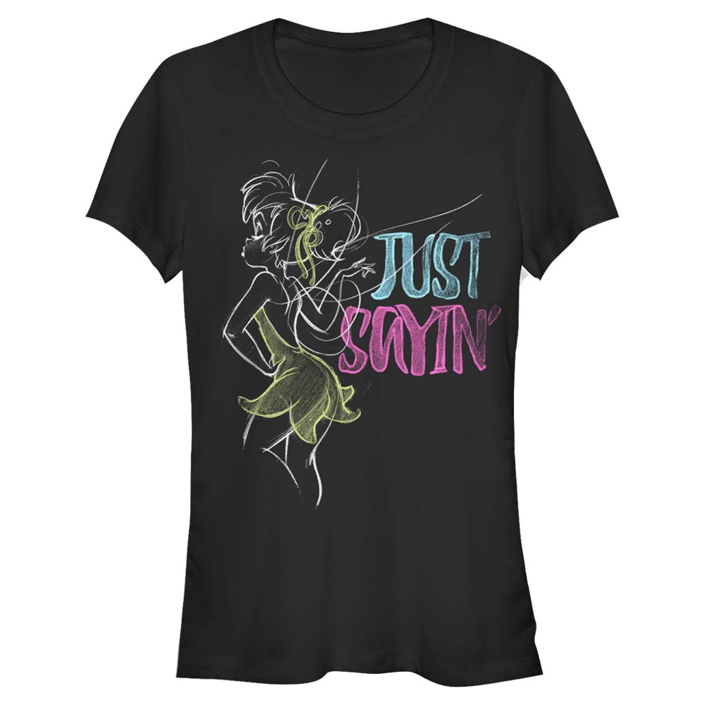 Aperçu: Disney - Peter Pan - Tinker Bell Just Sayin Tink - Femme T-shirt - Noir - Devant