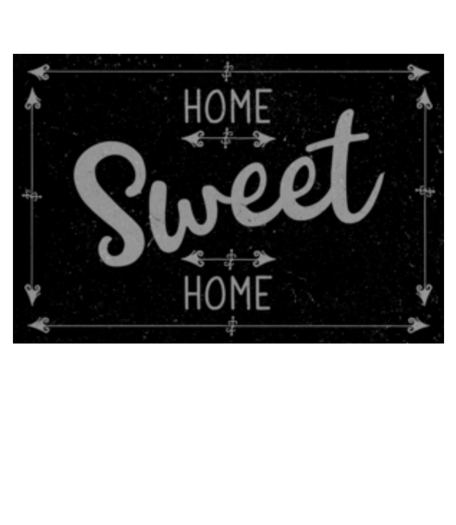 Aperçu: Home Sweet Home - Paillasson - Blanc - Devant