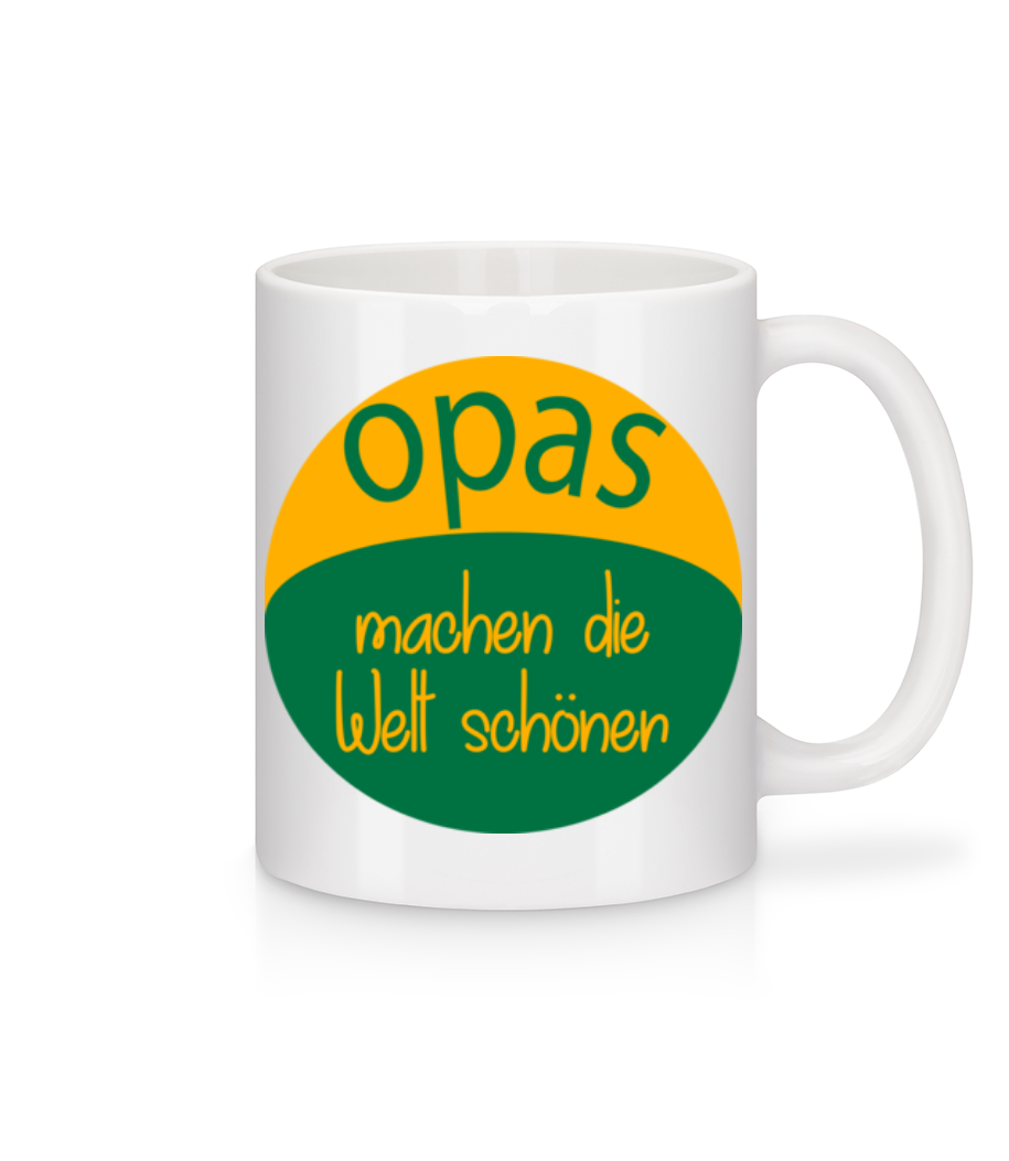 Vorschau: Opas Machen Die Welt Schöner - Tasse - Weiß - Vorne
