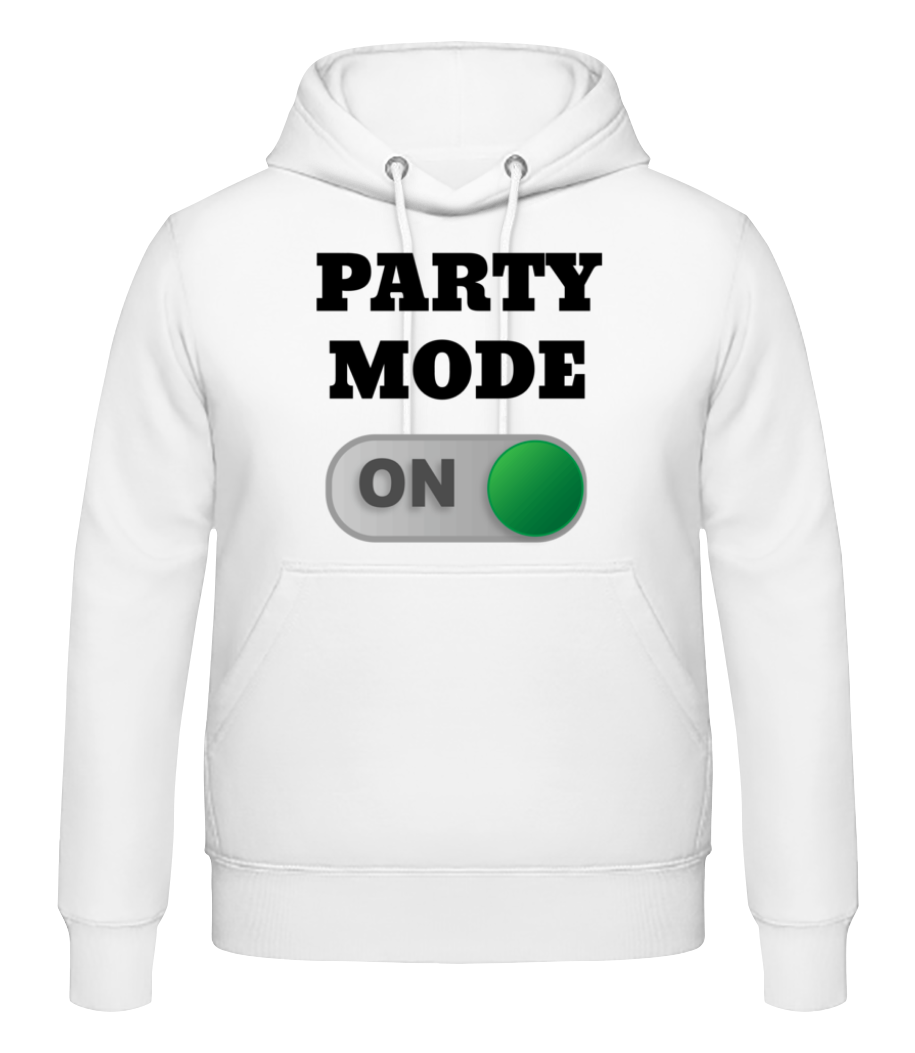 Party Mode On - Sweat à capuche Homme - Blanc - Devant