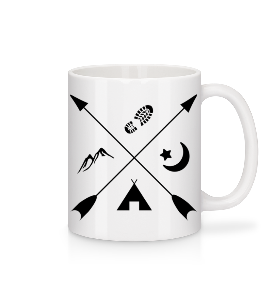 Hipster Pfeile · Mug en céramique blanc