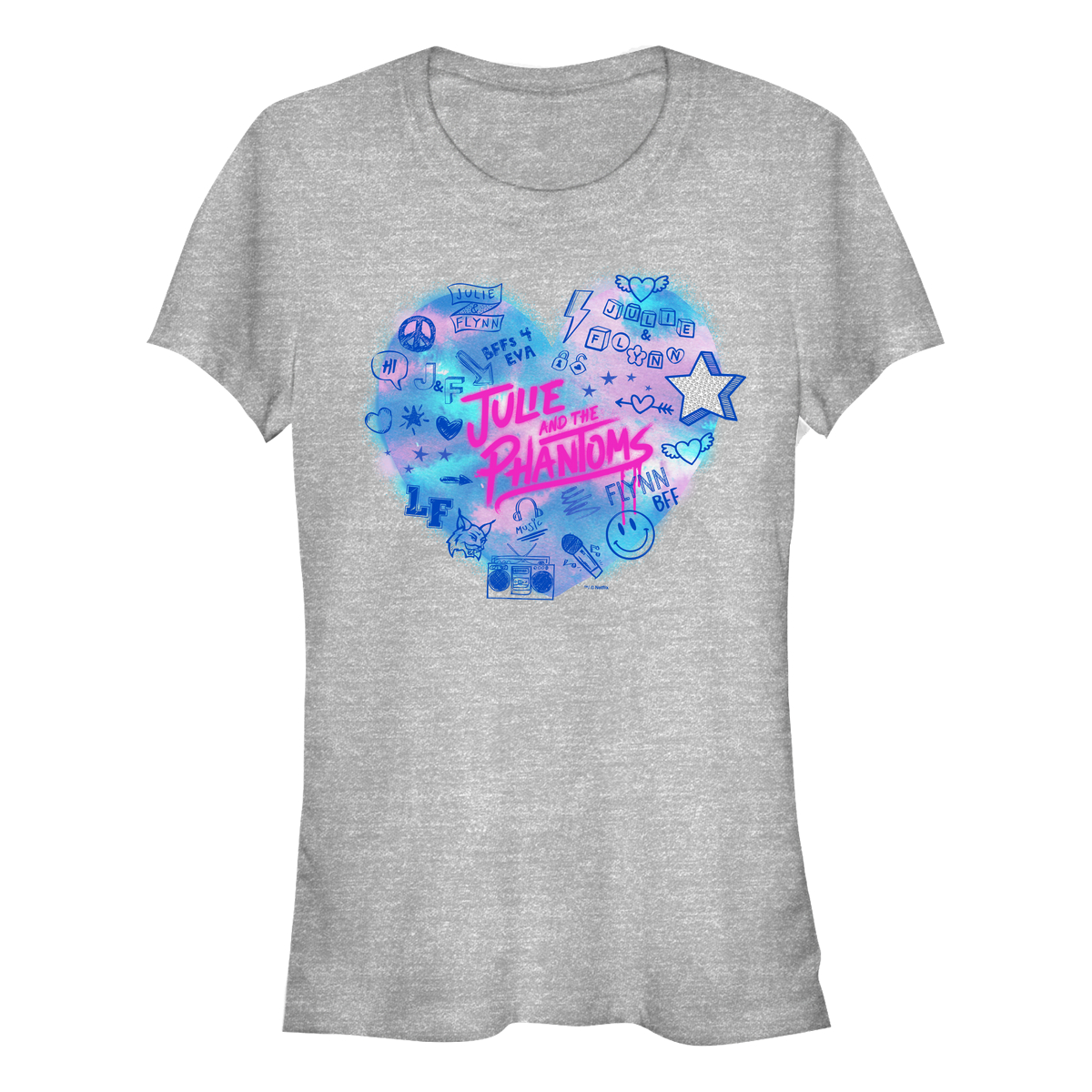 Netflix - Julie And The Phantoms - Logo Heart Julie Icons - Femme T-shirt