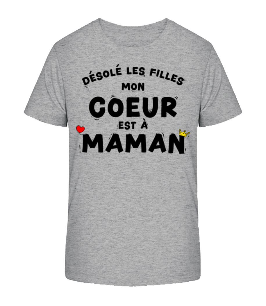 Mon Coeur Est À Maman · T-shirt bio Enfant Stanley Stella 2.0