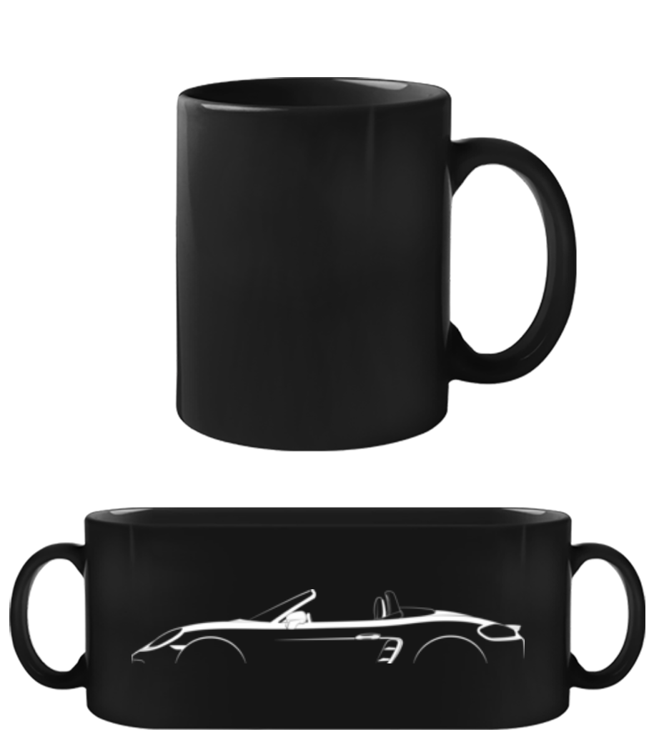 'Porsche 718 Boxster 982' Silhouette · Tasse Noire