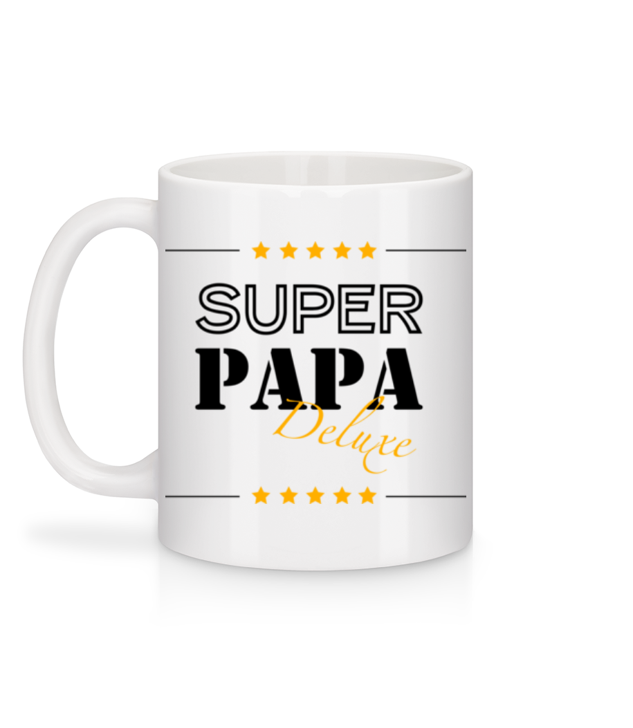 Aperçu: Super Papa Deluxe - Mug en céramique blanc - Blanc - Derrière