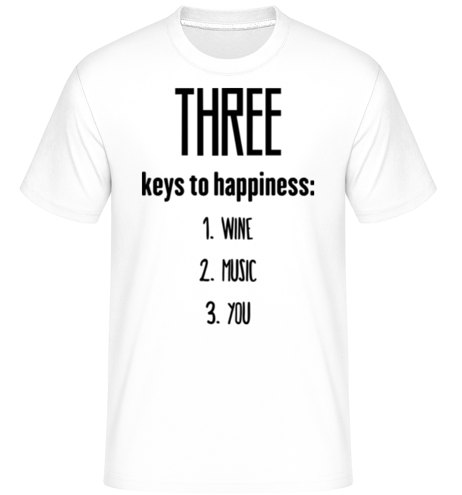 Three Keys To Happiness ·  T-Shirt Shirtinator homme