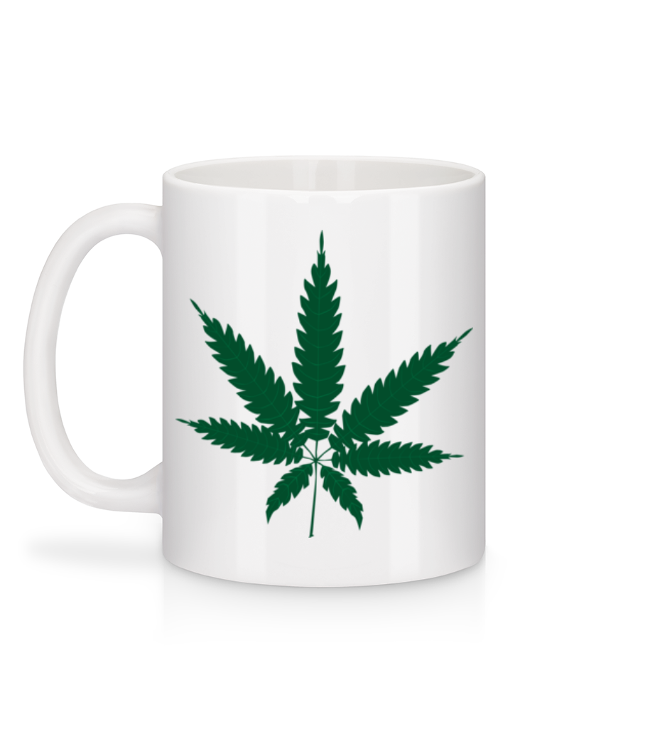 Cannabis - Mug en céramique blanc - Blanc - Derrière