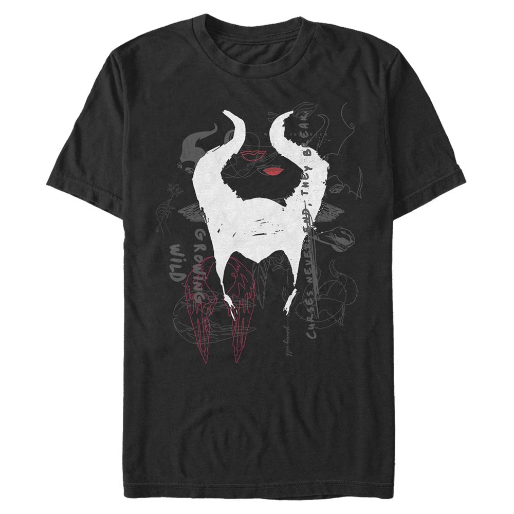 Disney - Maléfique Le Pouvoir du Mal - Maleficent Dark Collage - Homme T-shirt - Noir - Devant