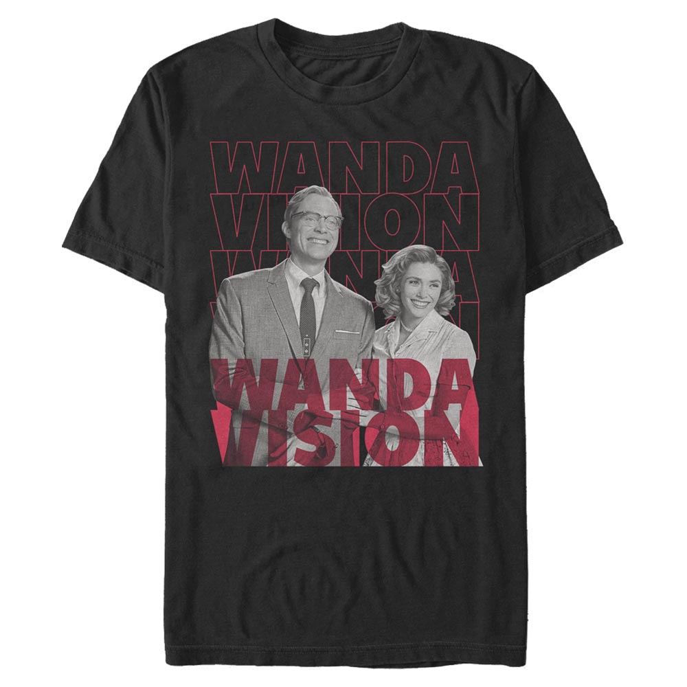 Marvel - WandaVision - La Sorcière rouge & Vision Repeating Text - Homme T-shirt