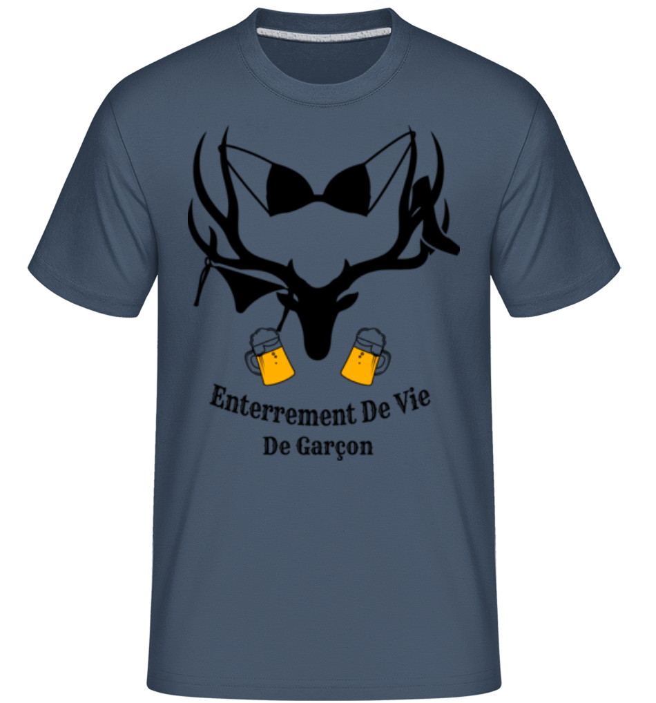 Enterrement De Vie De Garçon -  T-Shirt Shirtinator homme - Bleu denim - Devant