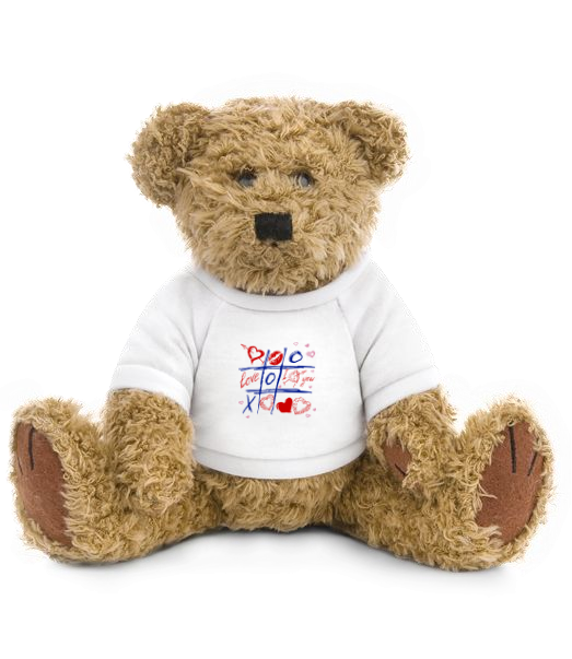Love Raster Valentine - Ourson - Blanc - Devant