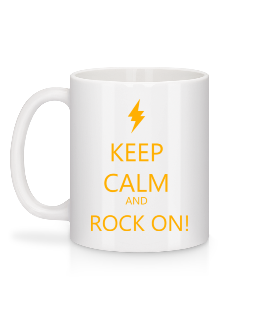 Keep Calm And Rock On! - Mug en céramique blanc - Blanc - Derrière