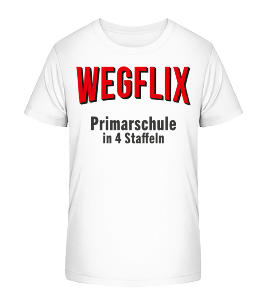 Wegflix Primarschule In 4 Saffeln · Kinder Bio T-Shirt Stanley Stella 2.0