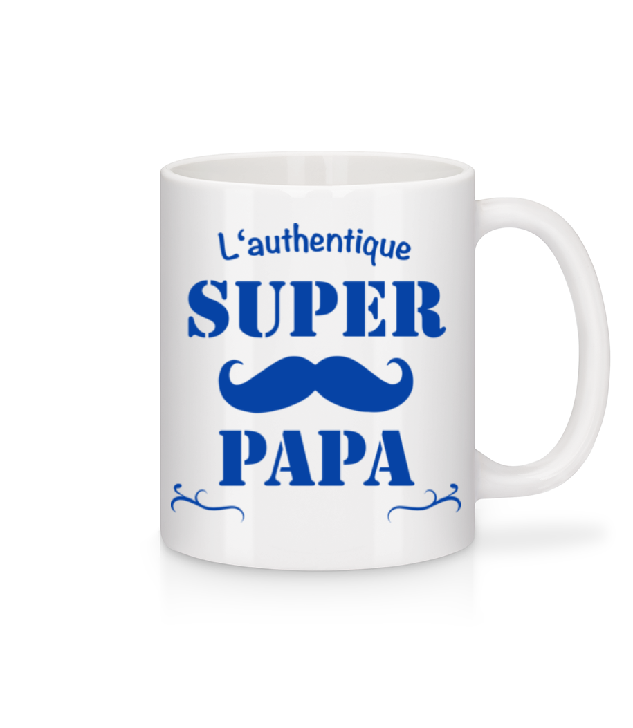 L'Authentique Super Papa · Mug en céramique blanc