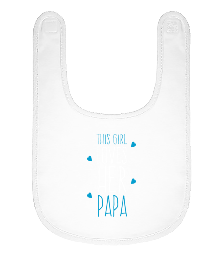 This Girl Loves Her Papa · Bavoir Bébé bio