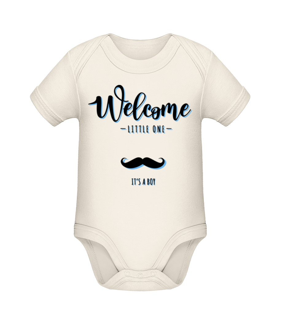 Aperçu: Welcome It´s A Boy - Body manches courtes bio - Crème - Devant