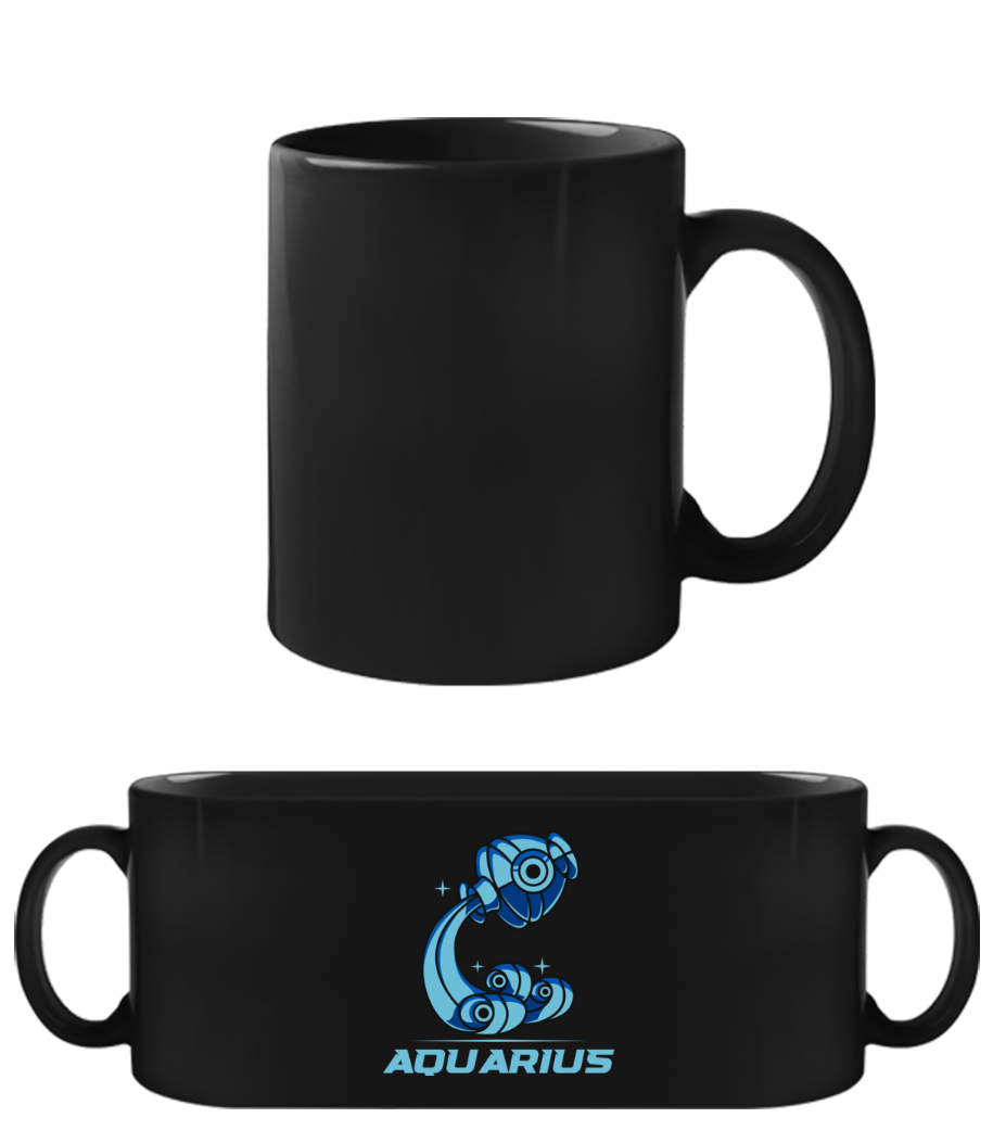 Mecha Robotic Zodiac Sign Aquarius · Schwarze Tasse
